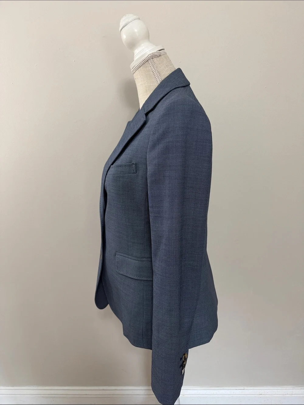 Tory Burch Navy Blue Tailored Blazer